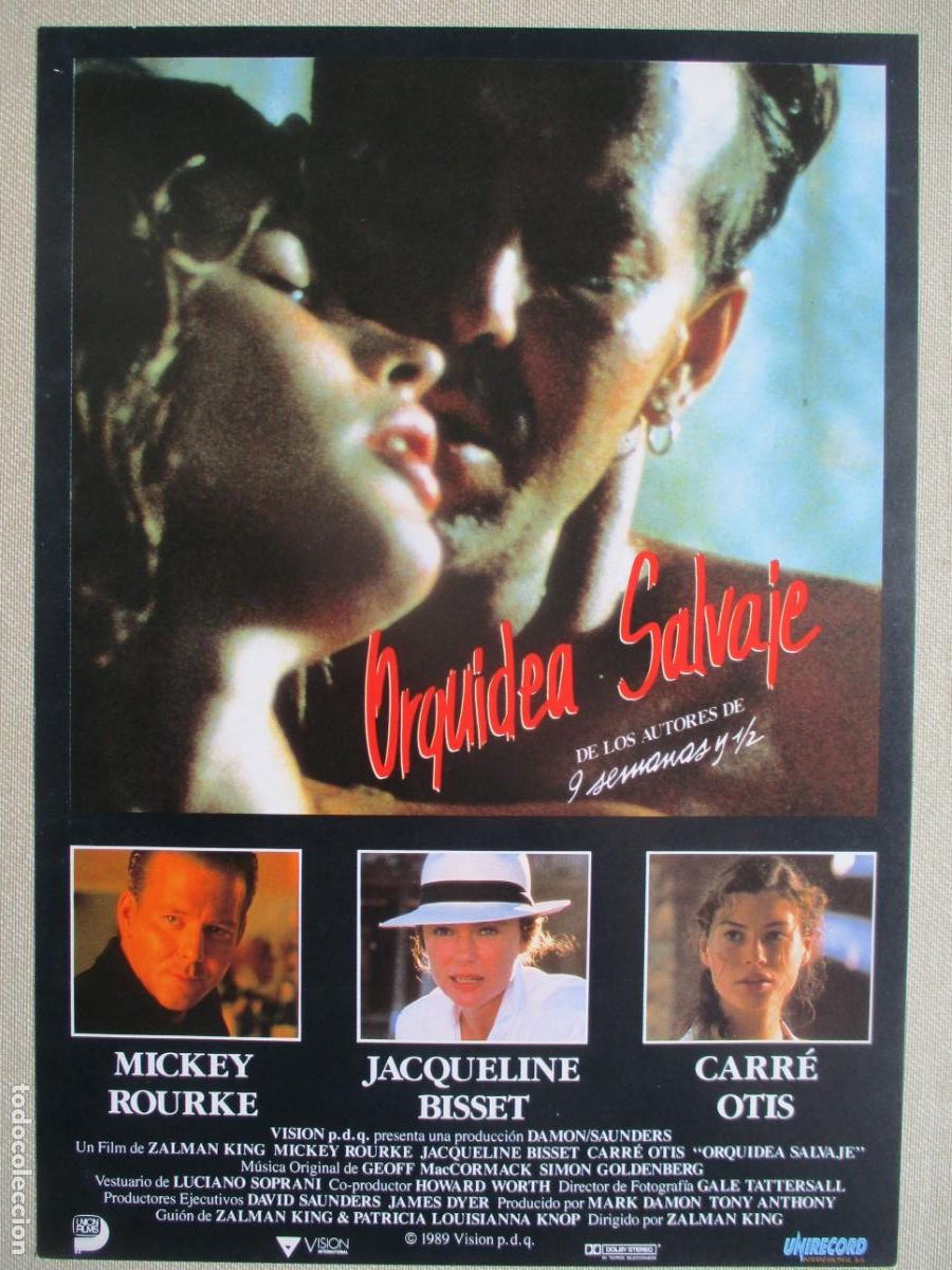 Cine: ORQUIDEA SALVAJE. GUIA ORIGINAL ESTRENO. PEDIDO MINIMO EN GUIAS 10 EUROS.