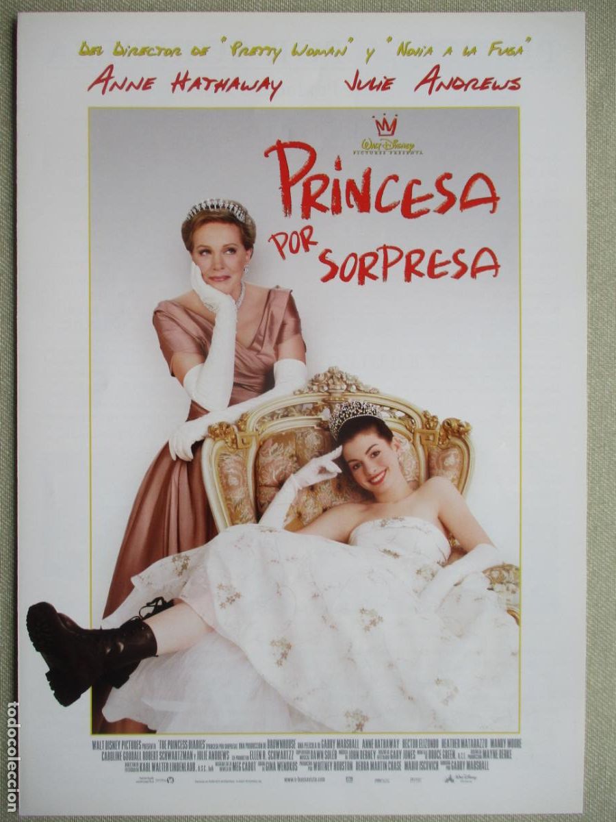 Cine: PRINCESA POR SORPRESA. GUIA ORIGINAL ESTRENO. PEDIDO MINIMO EN GUIAS 10 EUROS.