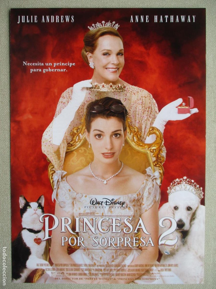 Cine: PRINCESA POR SORPRESA 2. GUIA ORIGINAL ESTRENO. PEDIDO MINIMO EN GUIAS 10 EUROS.