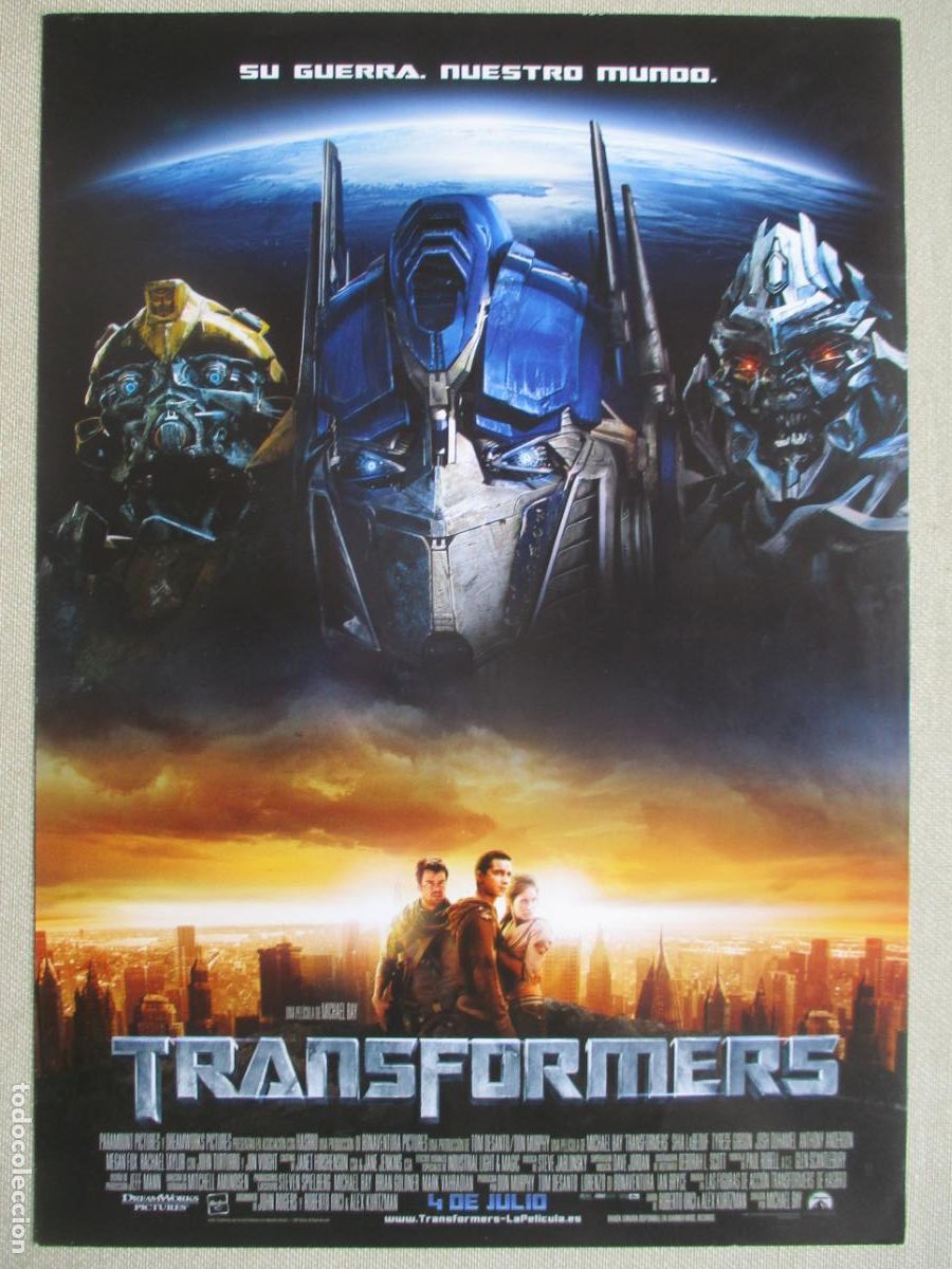 Cine: TRANSFORMERS. GUIA ORIGINAL ESTRENO. PEDIDO MINIMO EN GUIAS 10 EUROS.