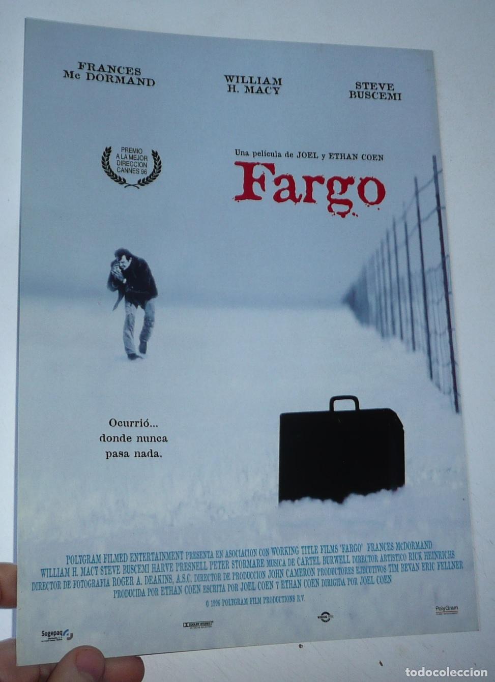 Cine: Fargo (Joel Coen, 1996) Gu&iacute;a de cine. Frances McDormand, William H. Macy, Seve Buscemi