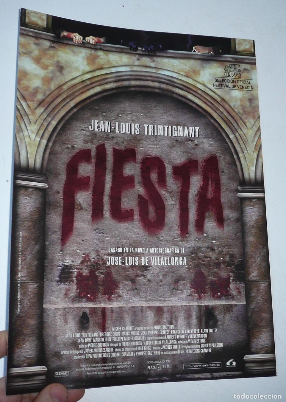 Cine: Fiesta (Pierre Boutron, 1995) Jean-Louis Trintignant, Gr&eacute;goire Colin, Marc Lavoine, Laurent Terzieff