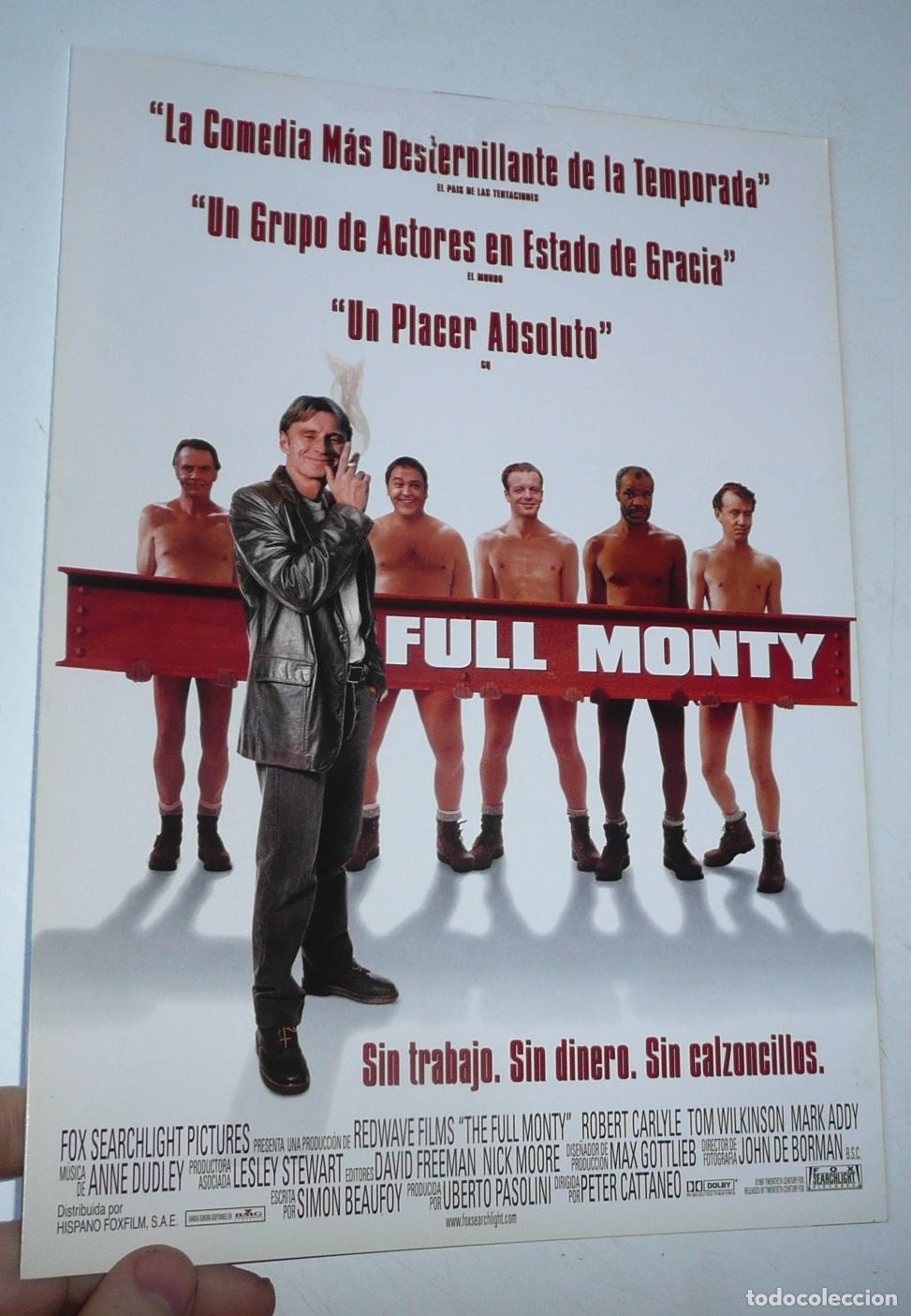 Cine: Full Monty (Peter Cattaneo, 1997) Robert Carlyle, Mark Addy, Tom Wilkinson, Lesley Sharp Paul Barber