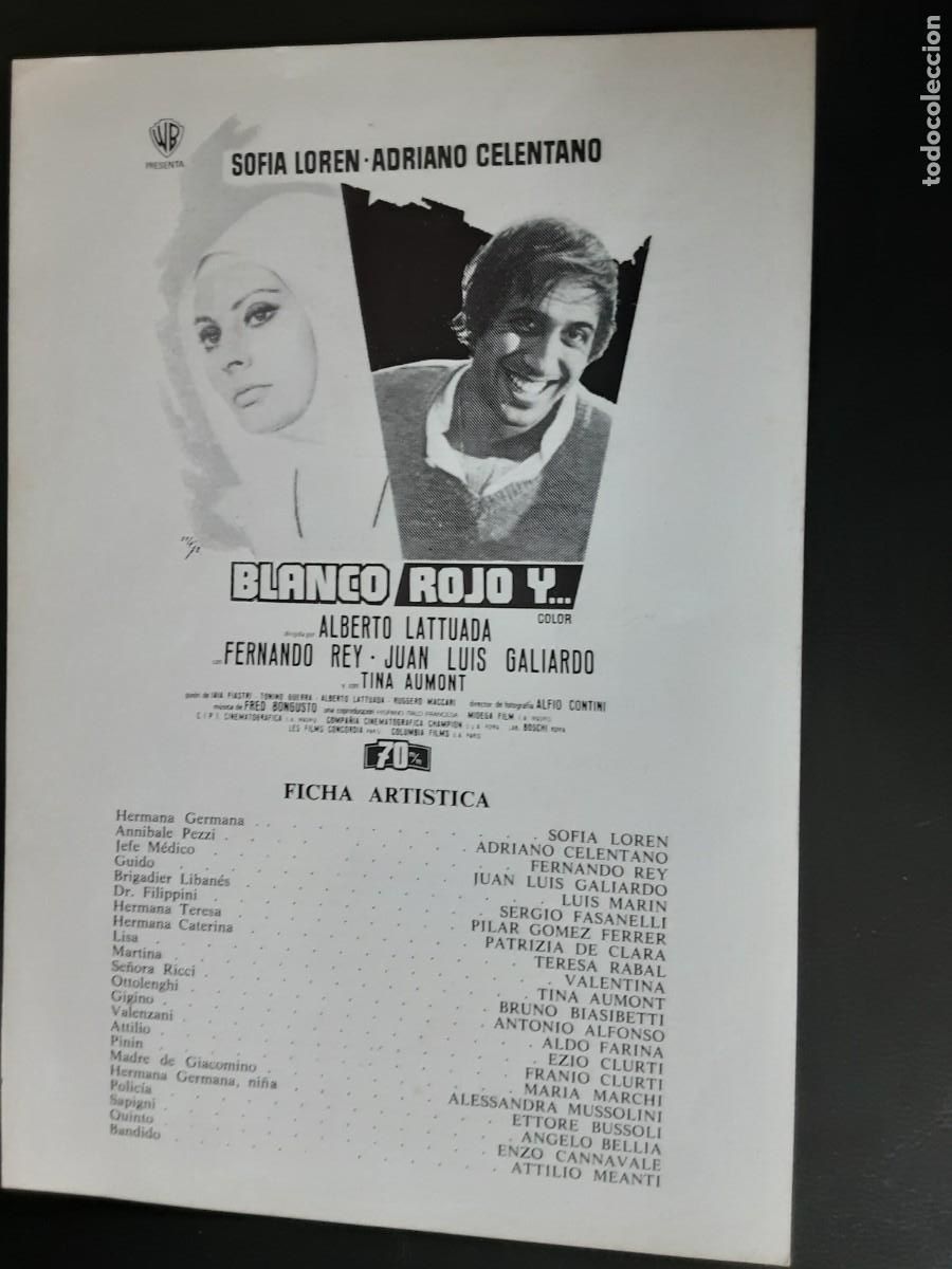 Cine: Blanco, rojo y... Sof&iacute;a Loren , Adriano Celentano - Foto 1