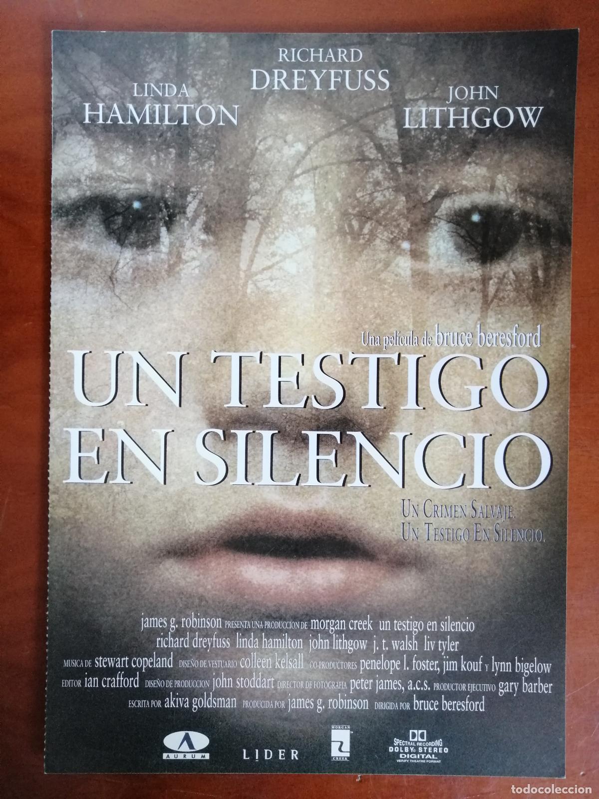 Cine: G11066 UN TESTIGO EN SILENCIO-SENCILLO