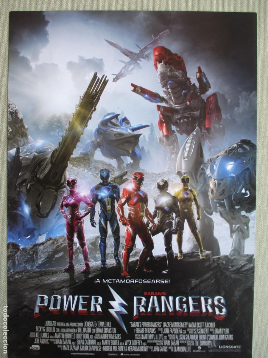 Kino: POWER RANGERS. GUIA ORIGINAL ESTRENO. PEDIDO MINIMO EN GUIAS 10 EUROS.