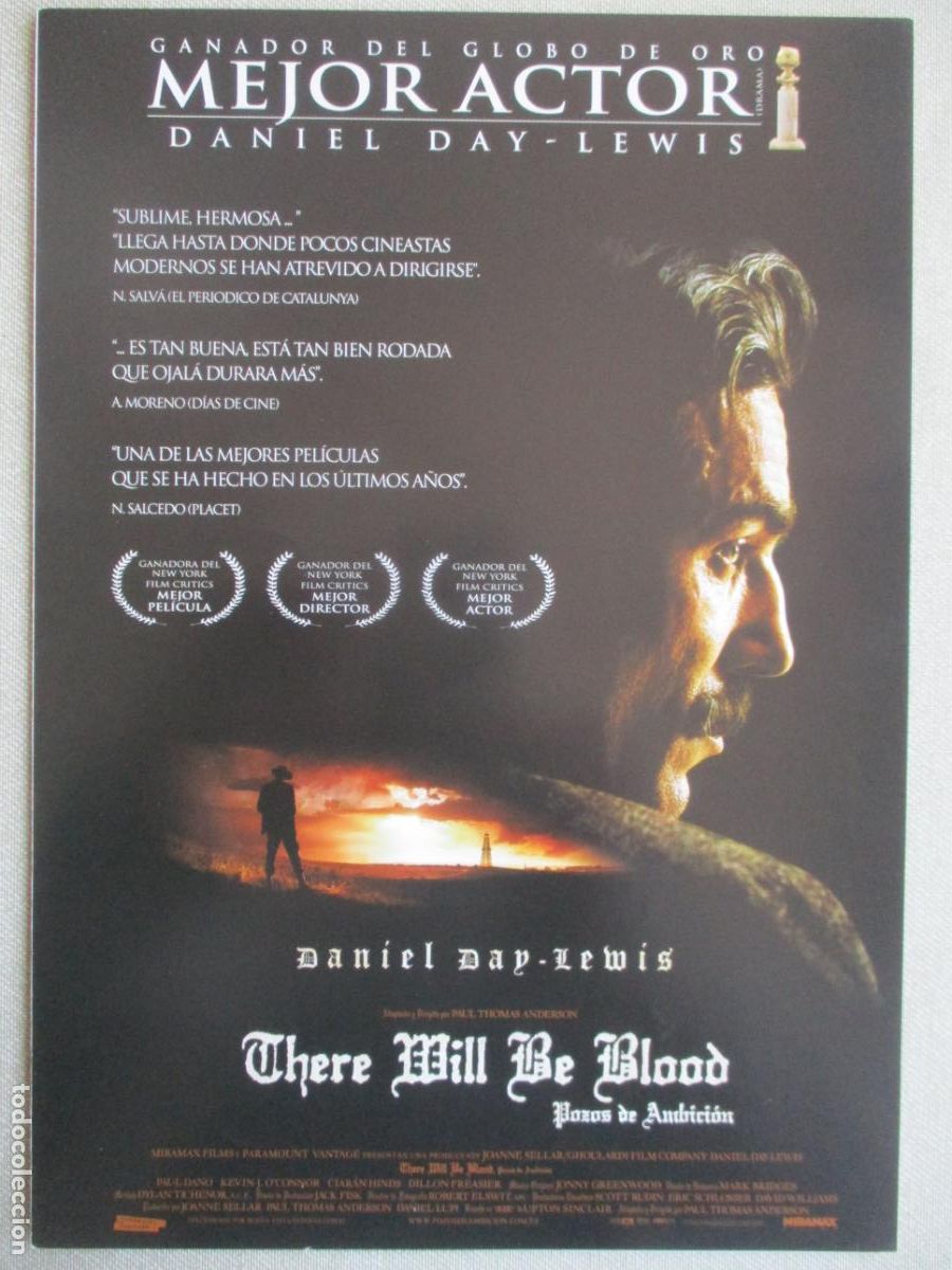Kino: POZOS DE AMBICION. GUIA ORIGINAL ESTRENO. PEDIDO MINIMO EN GUIAS 10 EUROS.