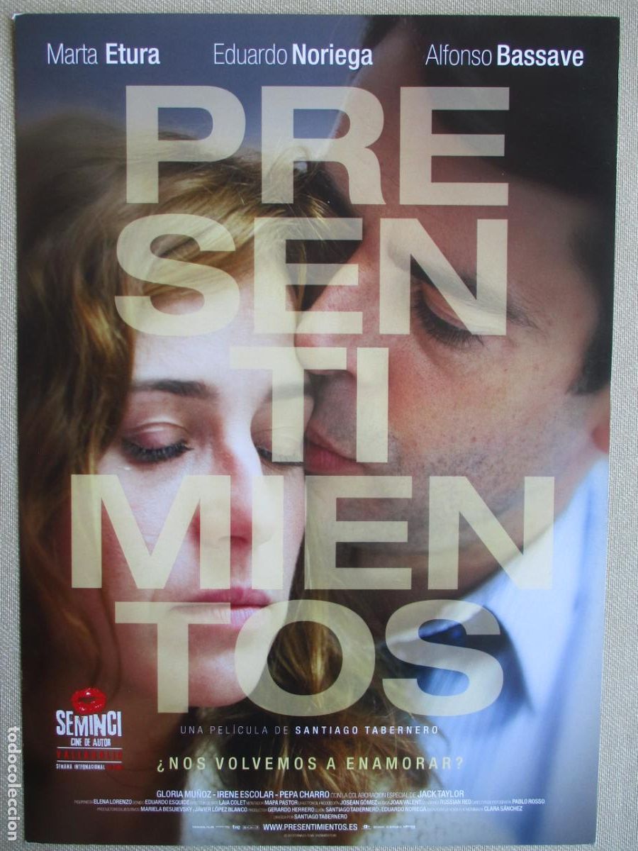 Cine: PRESENTIMIENTOS. GUIA ORIGINAL ESTRENO. PEDIDO MINIMO EN GUIAS 10 EUROS.
