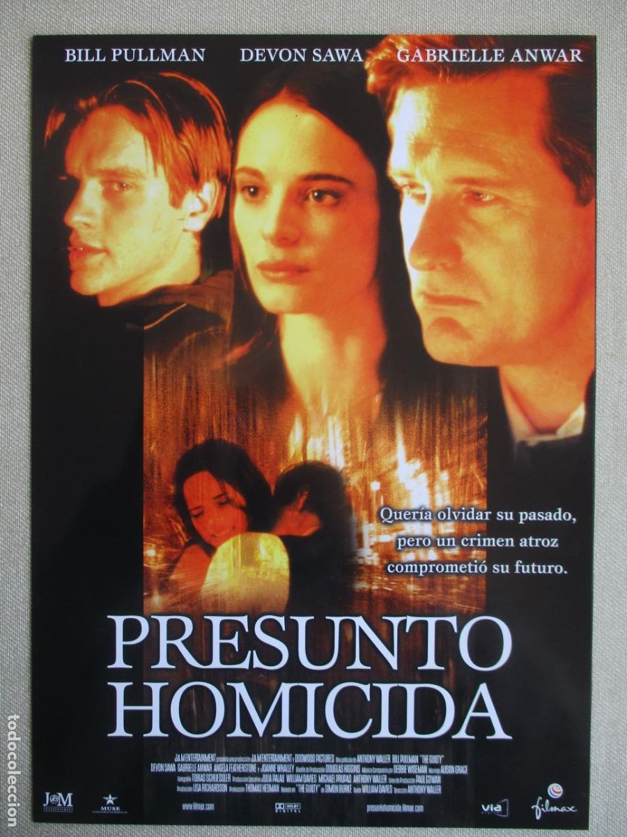 Cine: PRESUNTO HOMICIDA. GUIA ORIGINAL ESTRENO. PEDIDO MINIMO EN GUIAS 10 EUROS.