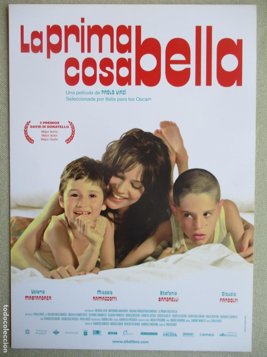 Cine: LA PRIMA COSA BELLA. GUIA ORIGINAL ESTRENO. PEDIDO MINIMO EN GUIAS 10 EUROS.