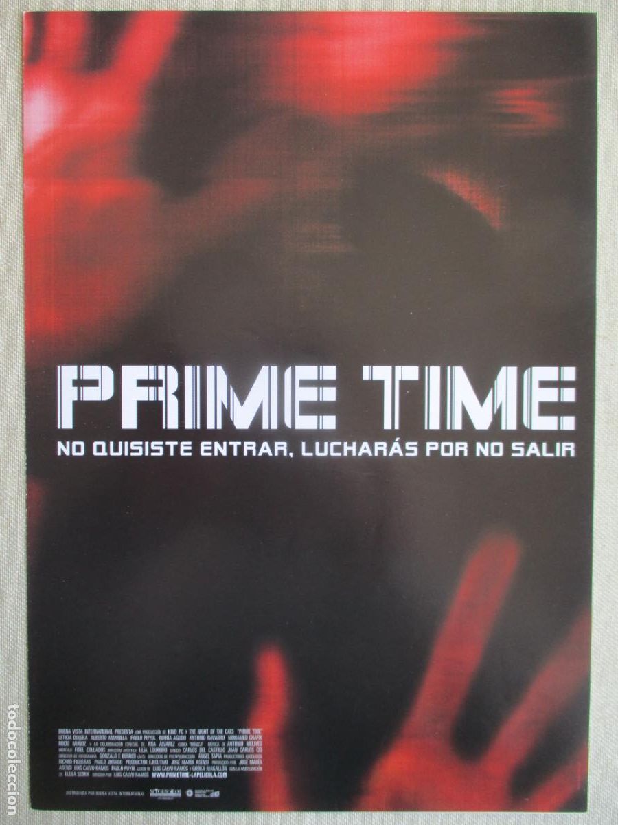 Cine: PRIME TIME. GUIA ORIGINAL ESTRENO. PEDIDO MINIMO EN GUIAS 10 EUROS.