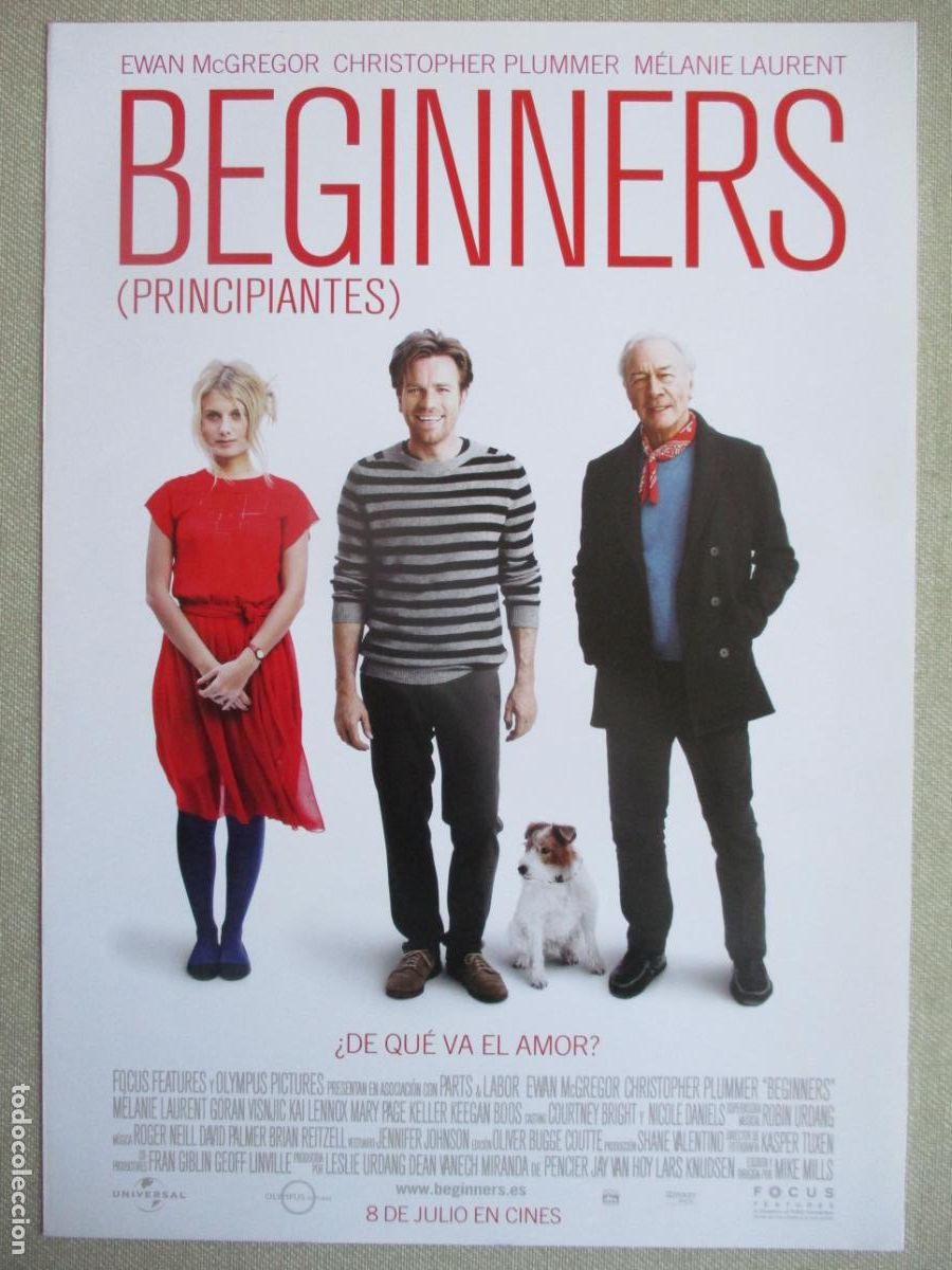 Cine: PRINCIPIANTES (BEGINNERS). GUIA ORIGINAL ESTRENO. PEDIDO MINIMO EN GUIAS 10 EUROS.
