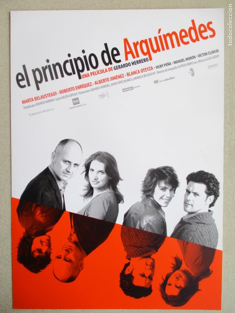 Cine: EL PRINCIPIO DE ARQUIMEDES. GUIA ORIGINAL ESTRENO. PEDIDO MINIMO EN GUIAS 10 EUROS.