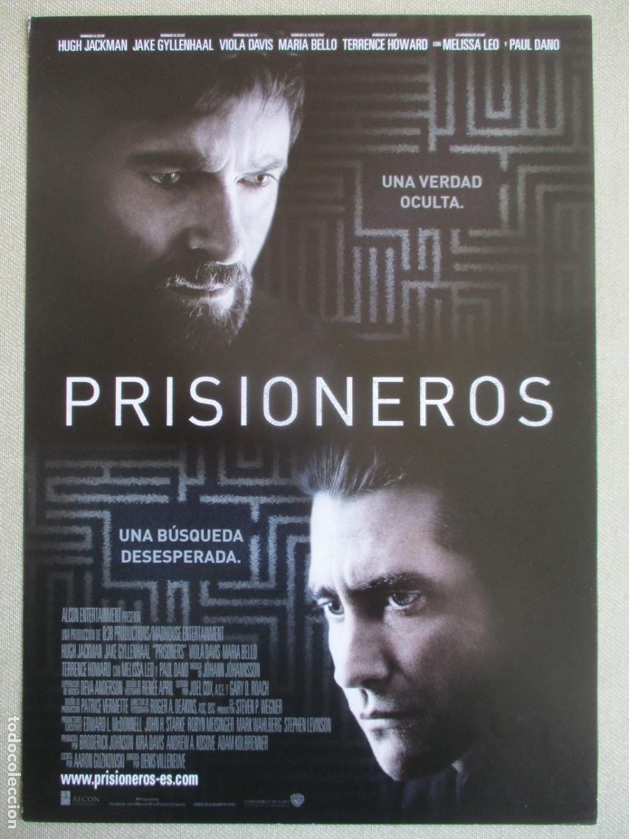 Cine: PRISIONEROS. GUIA ORIGINAL ESTRENO. PEDIDO MINIMO EN GUIAS 10 EUROS.