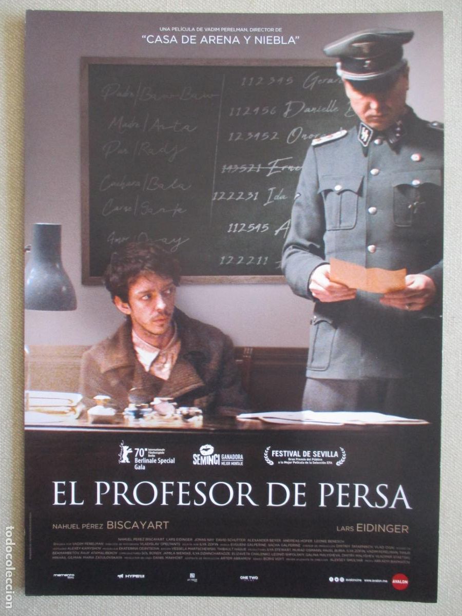 Cine: EL PROFESOR DE PERSA. GUIA ORIGINAL ESTRENO. PEDIDO MINIMO EN GUIAS 10 EUROS.