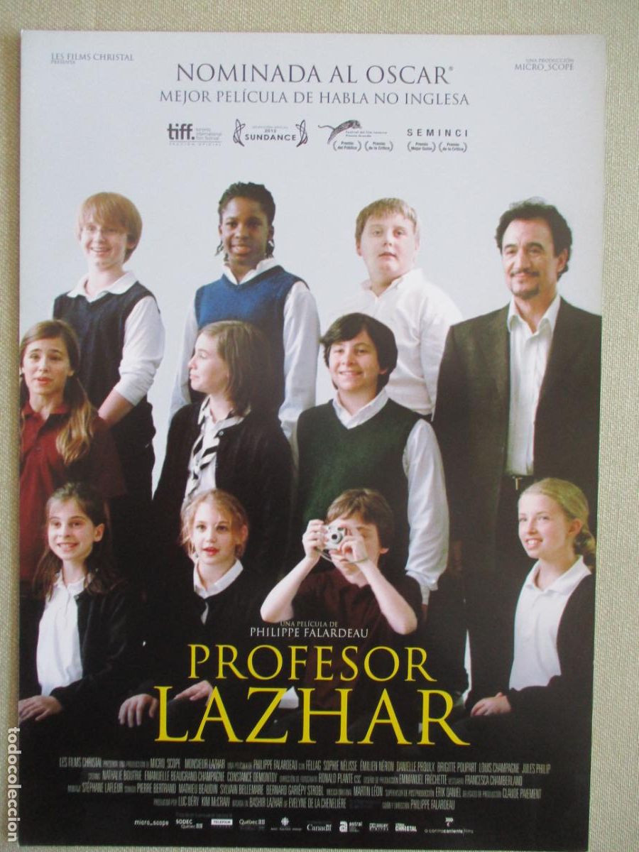 Cine: PROFESOR LAZHAR. GUIA ORIGINAL ESTRENO. PEDIDO MINIMO EN GUIAS 10 EUROS.