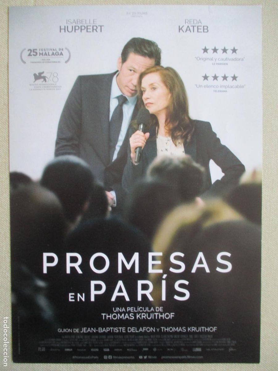 Cine: PROMESAS EN PARIS. GUIA ORIGINAL ESTRENO. PEDIDO MINIMO EN GUIAS 10 EUROS.
