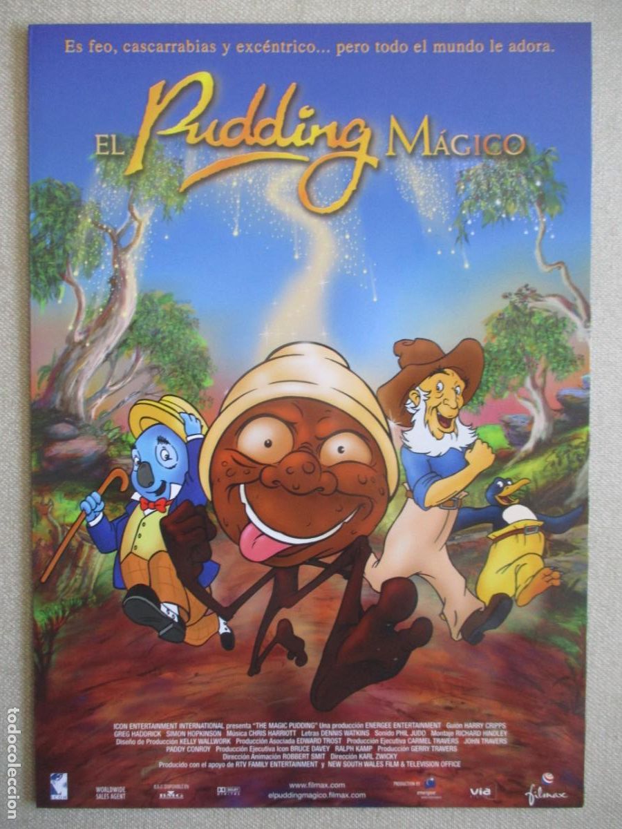 Cine: EL PUDDING MAGICO. GUIA ORIGINAL ESTRENO. PEDIDO MINIMO EN GUIAS 10 EUROS.