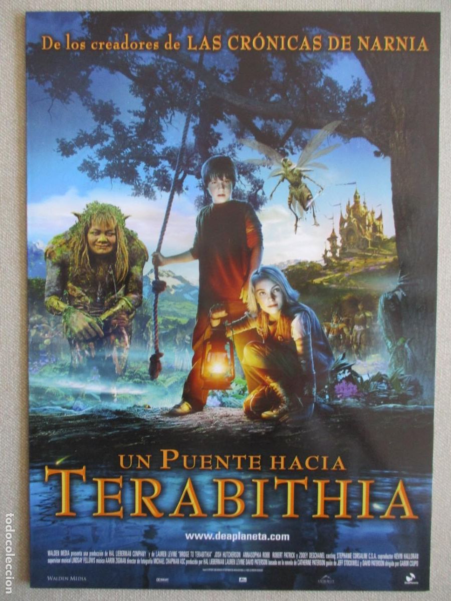 Cine: UN PUENTE HACIA TERABITHIA. GUIA ORIGINAL ESTRENO. PEDIDO MINIMO EN GUIAS 10 EUROS.