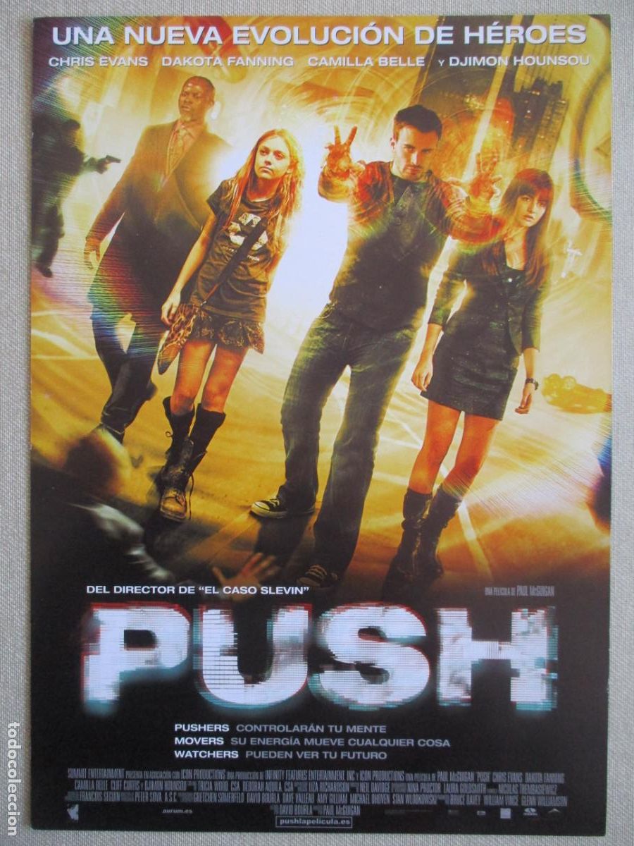 Cine: PUSH. GUIA ORIGINAL ESTRENO. PEDIDO MINIMO EN GUIAS 10 EUROS.