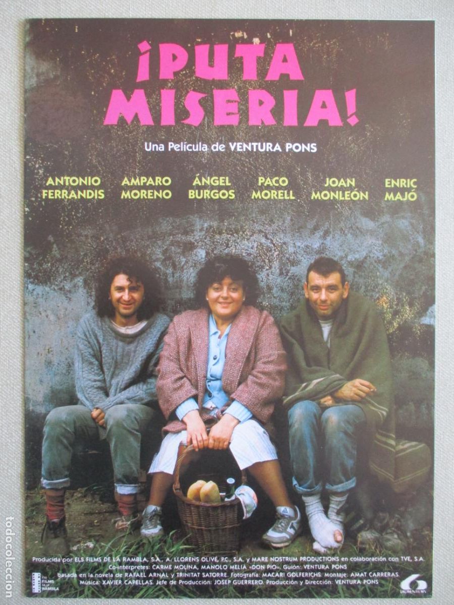 Cine: PUTA MISERIA. GUIA ORIGINAL ESTRENO. PEDIDO MINIMO EN GUIAS 10 EUROS.