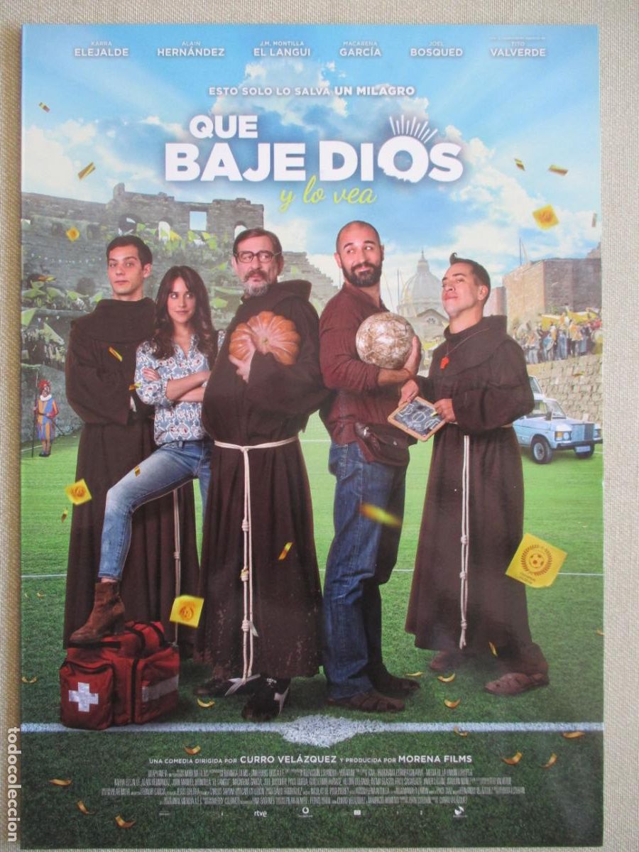 Cine: QUE BAJE DIOS Y LO VEA. GUIA ORIGINAL ESTRENO. PEDIDO MINIMO EN GUIAS 10 EUROS.