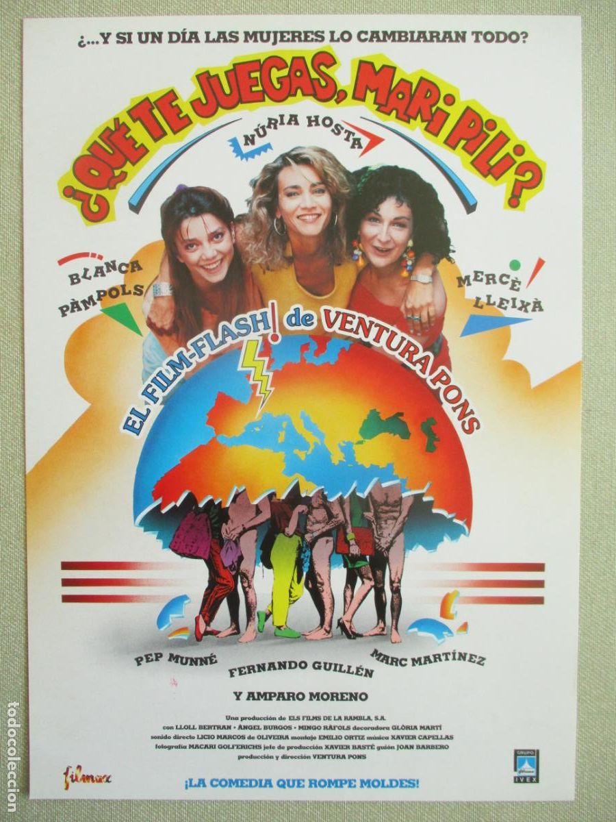 Cine: &iquest;QUE TE JUEGAS, MARI PILI?. GUIA ORIGINAL ESTRENO. PEDIDO MINIMO EN GUIAS 10 EUROS.