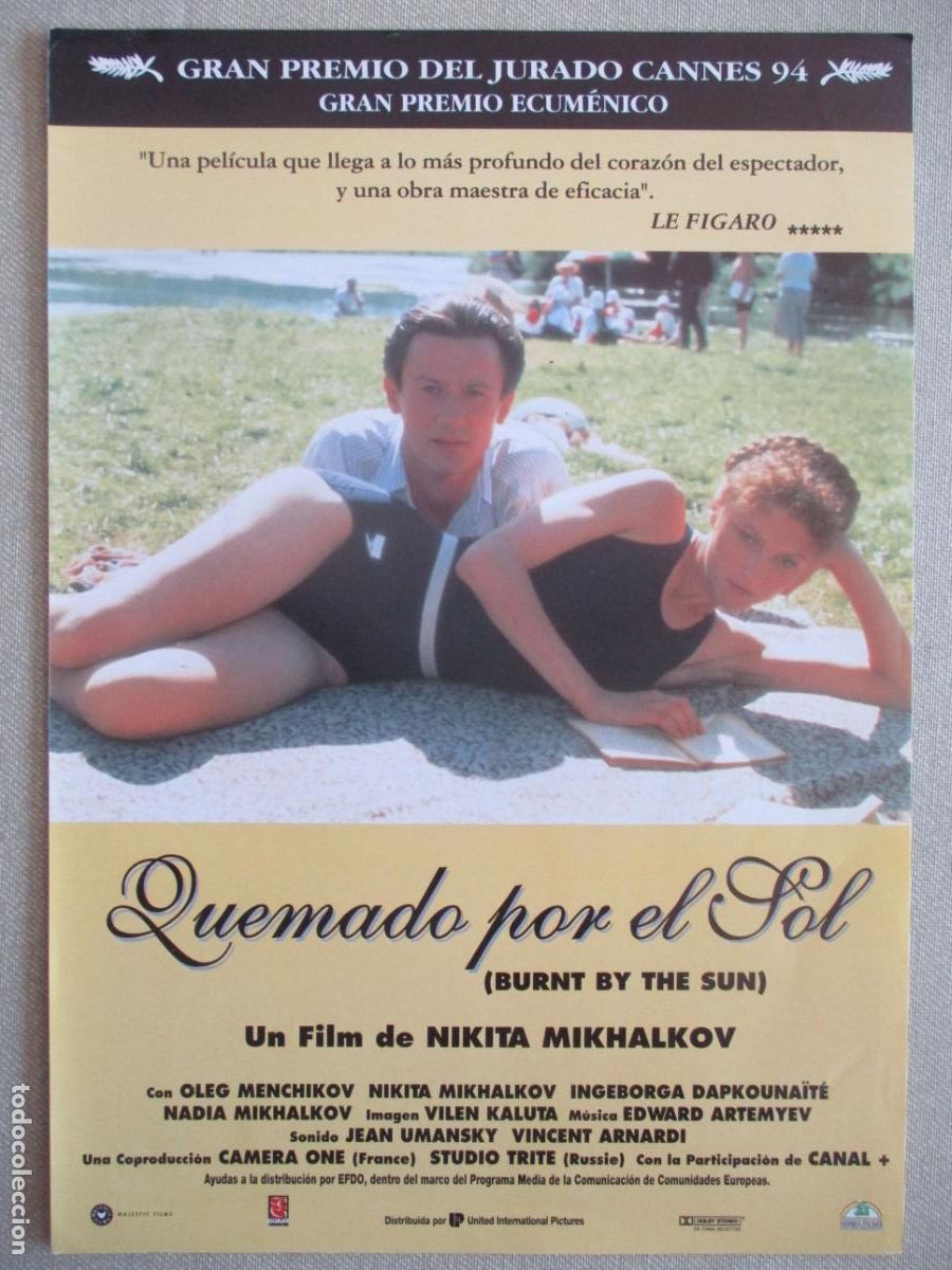 Cine: QUEMADO POR EL SOL. GUIA ORIGINAL ESTRENO. PEDIDO MINIMO EN GUIAS 10 EUROS.