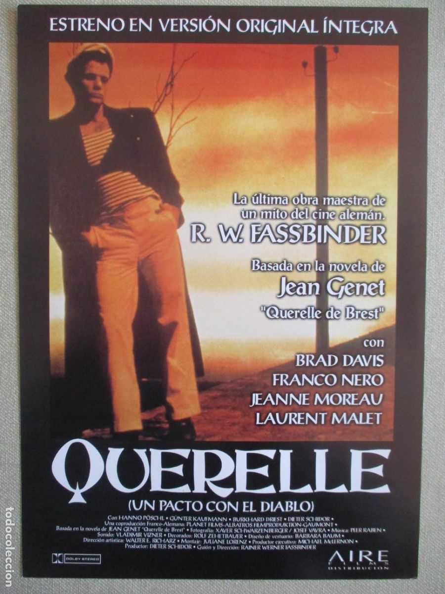Cine: QUERELLE. GUIA ORIGINAL RE-ESTRENO. PEDIDO MINIMO EN GUIAS 10 EUROS.