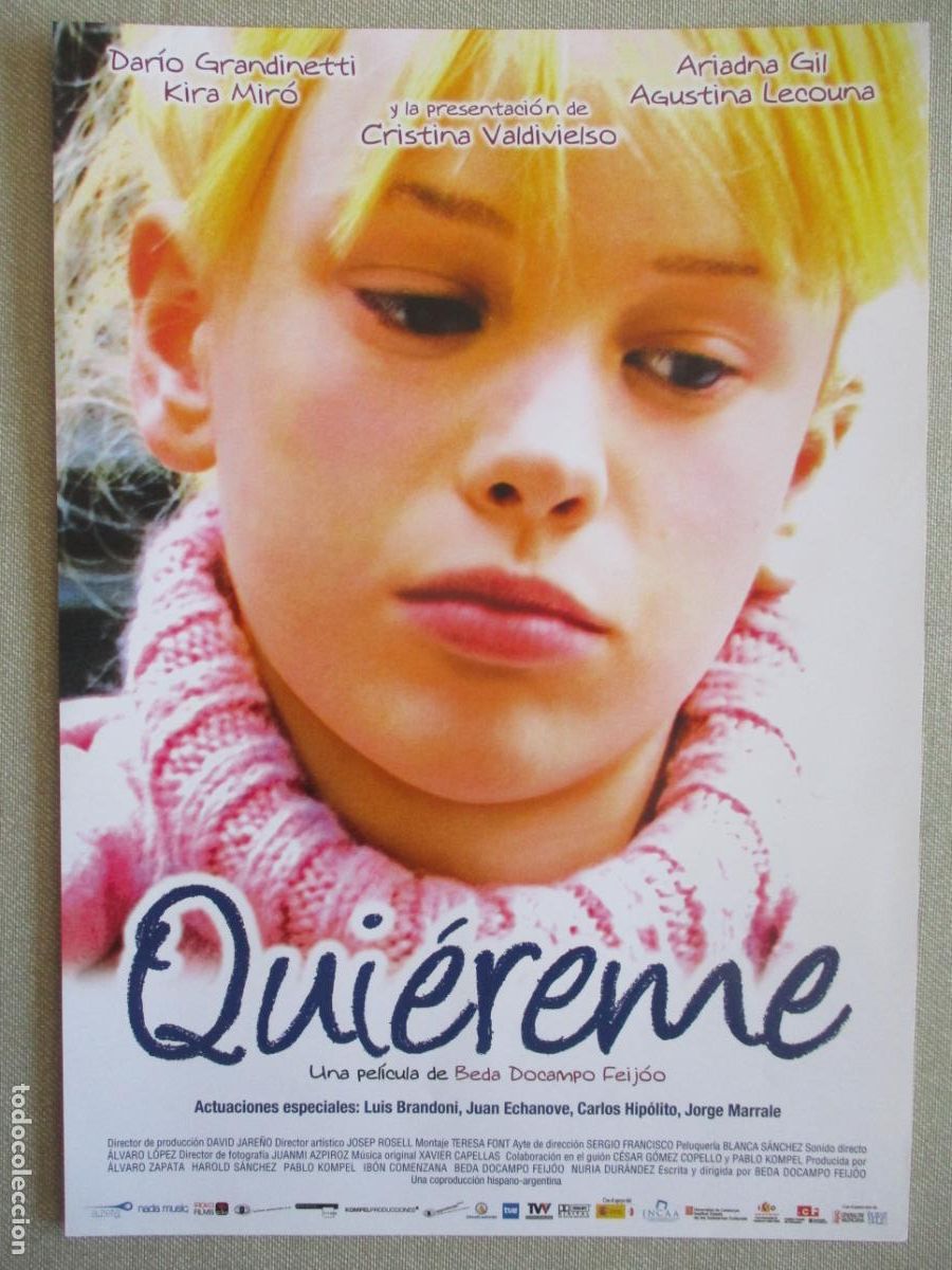 Cine: QUIEREME. GUIA ORIGINAL ESTRENO. PEDIDO MINIMO EN GUIAS 10 EUROS.