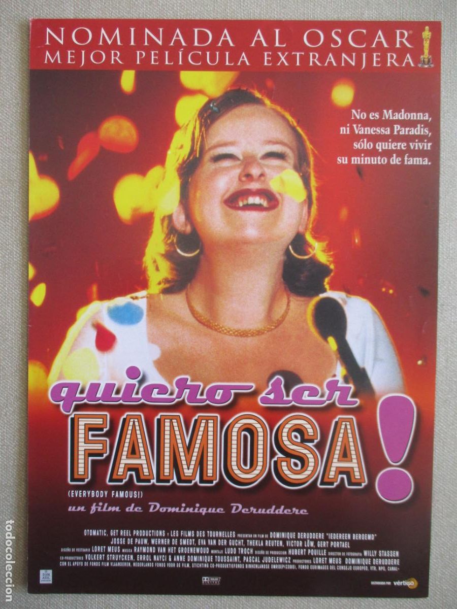 Cine: QUIERO SER FAMOSA. GUIA ORIGINAL ESTRENO. PEDIDO MINIMO EN GUIAS 10 EUROS.