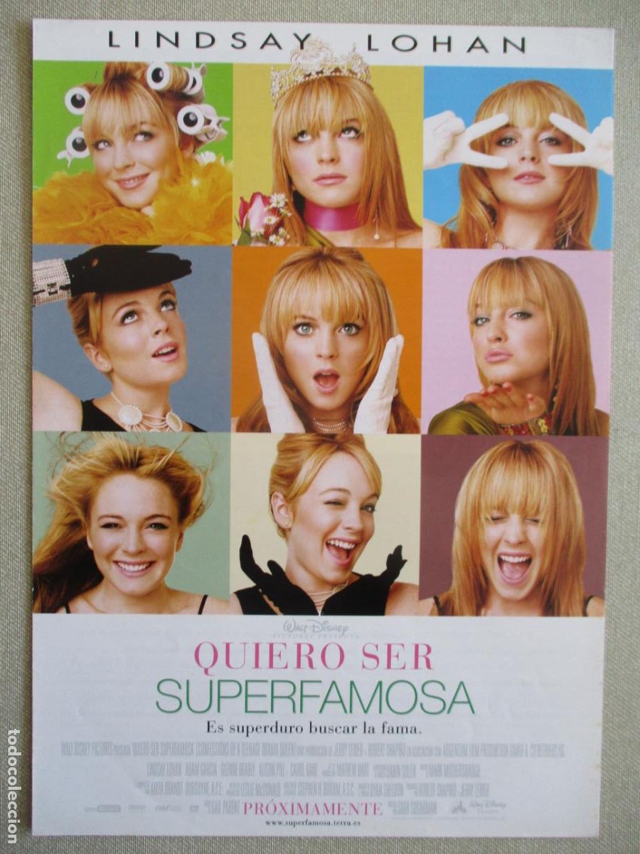 Cine: QUIERO SER SUPERFAMOSA. GUIA ORIGINAL ESTRENO. PEDIDO MINIMO EN GUIAS 10 EUROS.