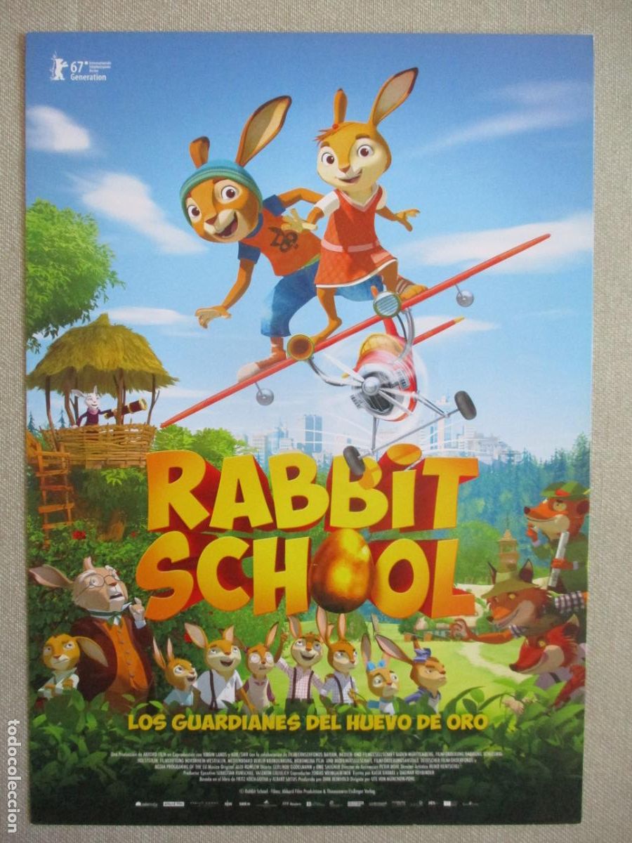 Cine: RABBIT SCHOOL. GUIA ORIGINAL ESTRENO. PEDIDO MINIMO EN GUIAS 10 EUROS.