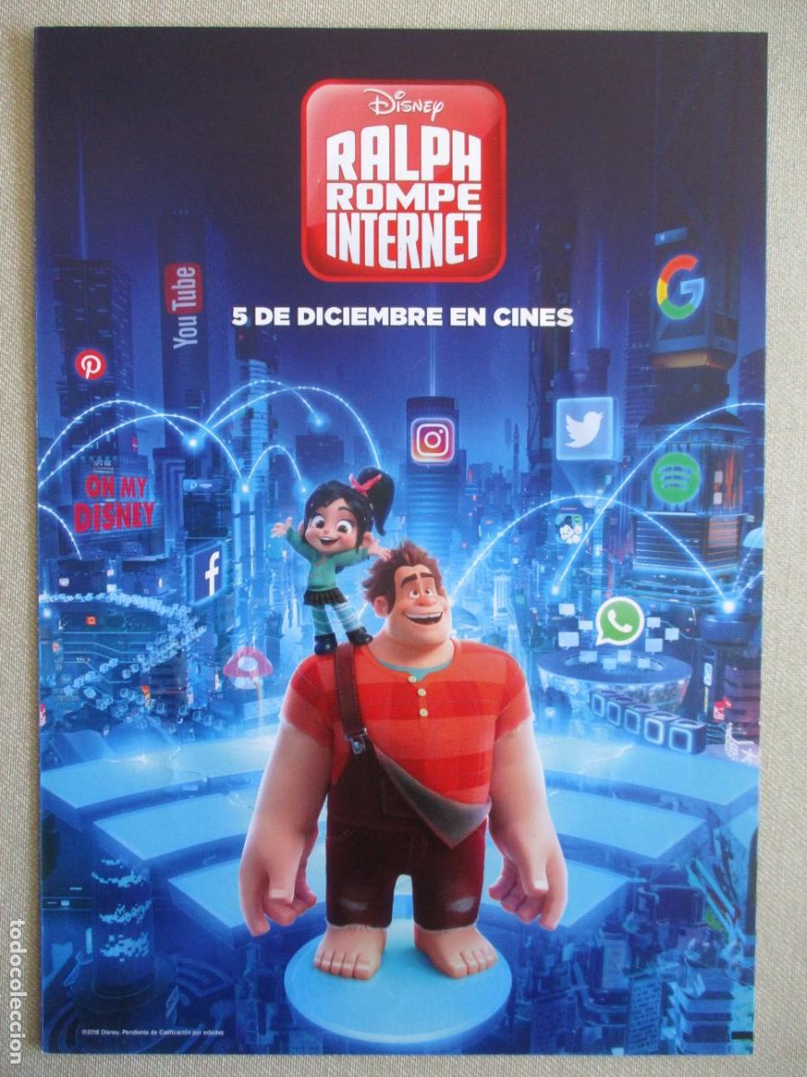Cine: RALPH ROMPE INTERNET. GUIA ORIGINAL ESTRENO. PEDIDO MINIMO EN GUIAS 10 EUROS.