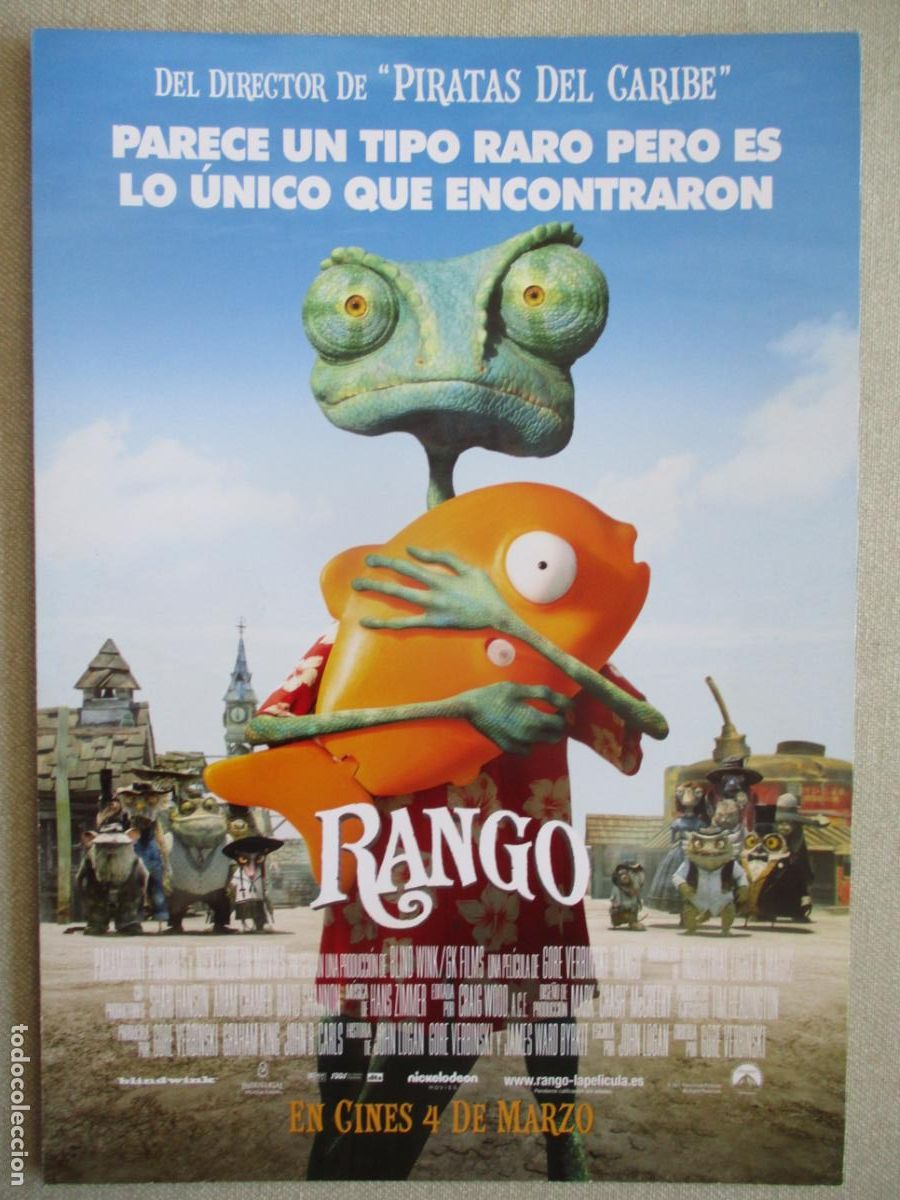 Cine: RANGO. GUIA ORIGINAL ESTRENO. PEDIDO MINIMO EN GUIAS 10 EUROS.