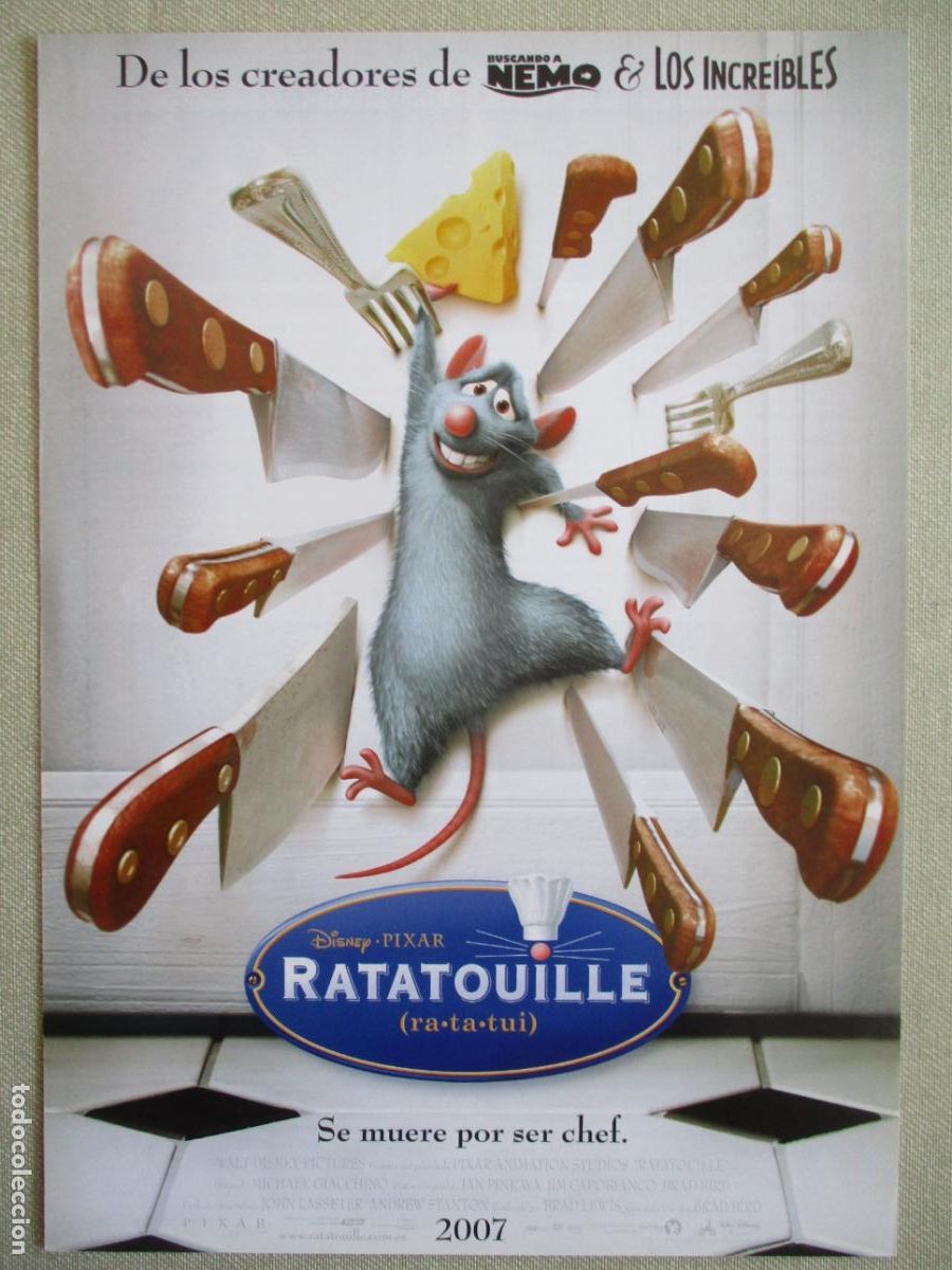 Cine: RATATOUILLE. GUIA ORIGINAL ESTRENO. PEDIDO MINIMO EN GUIAS 10 EUROS.
