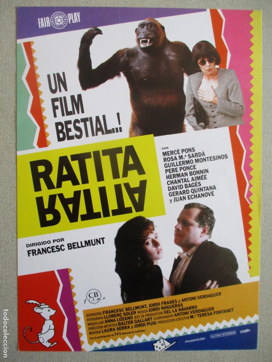 Cine: RATITA RATITA. GUIA ORIGINAL ESTRENO. PEDIDO MINIMO EN GUIAS 10 EUROS.