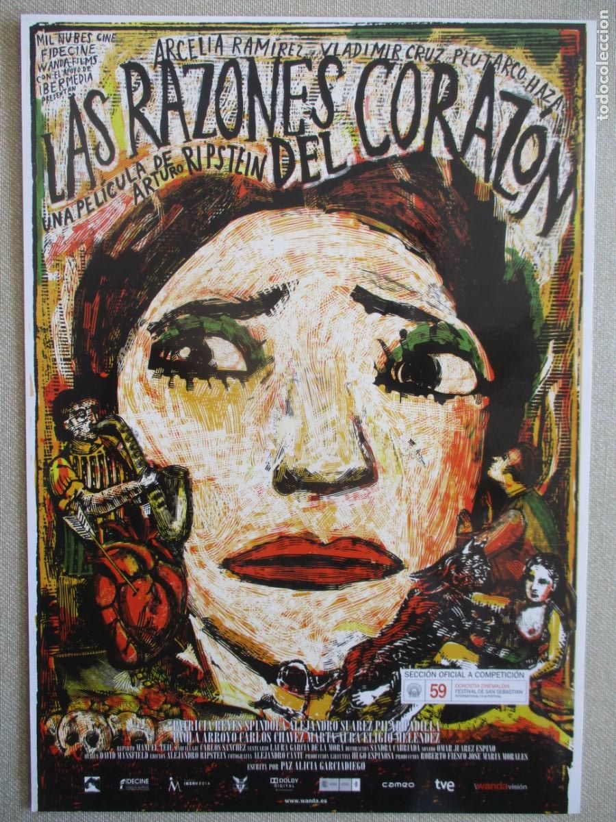 Cine: LAS RAZONES DEL CORAZON. GUIA ORIGINAL ESTRENO. PEDIDO MINIMO EN GUIAS 10 EUROS.