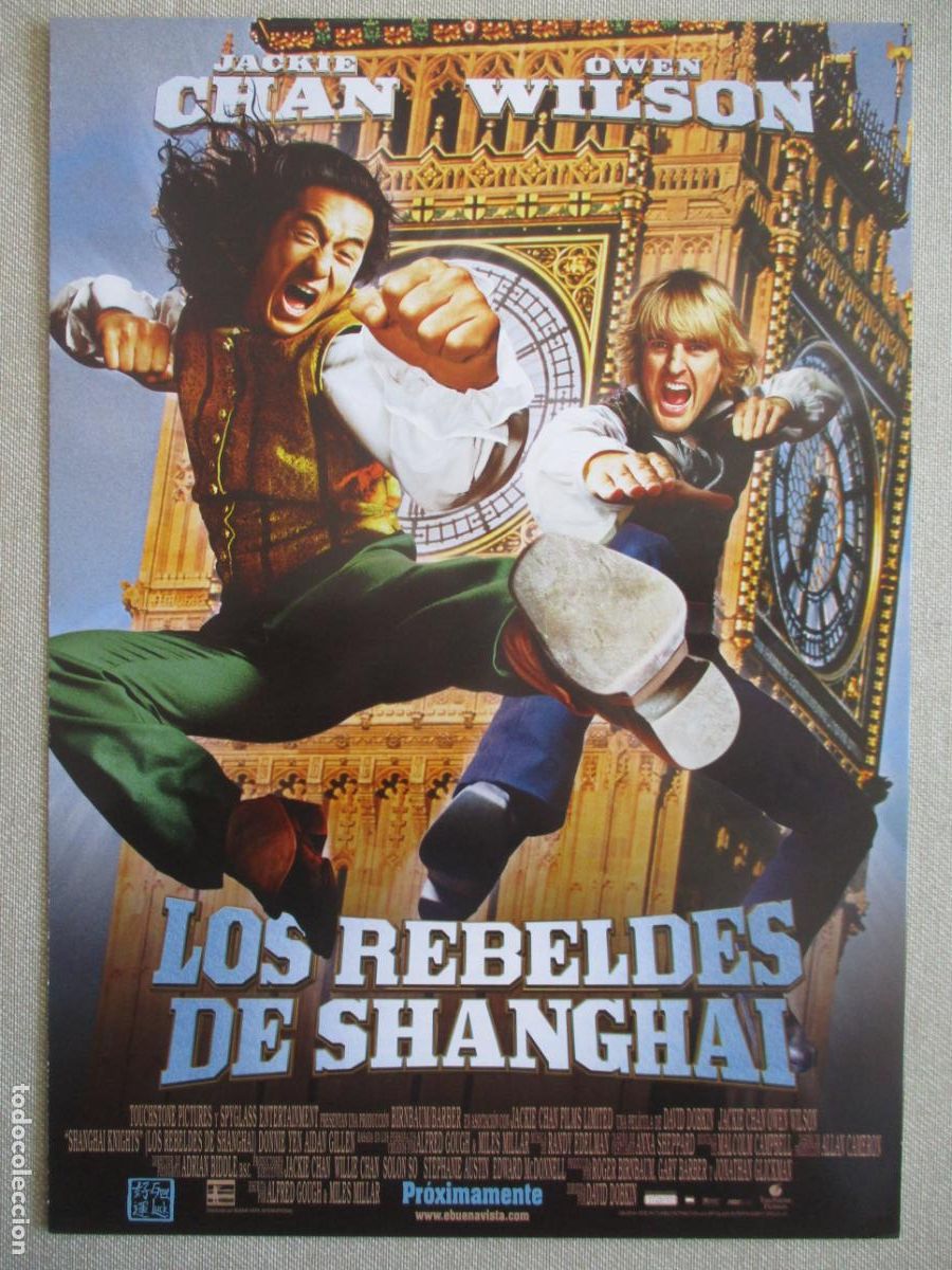 Cine: LOS REBELDES DE SHANGHAI. GUIA ORIGINAL ESTRENO. PEDIDO MINIMO EN GUIAS 10 EUROS.