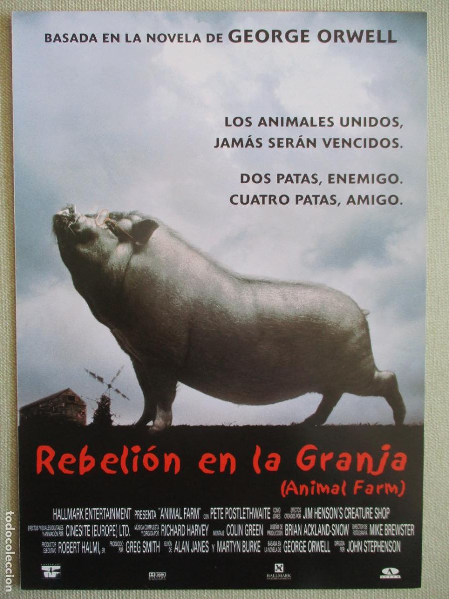 Cine: REBELION EN LA GRANJA. GUIA ORIGINAL ESTRENO. PEDIDO MINIMO EN GUIAS 10 EUROS.