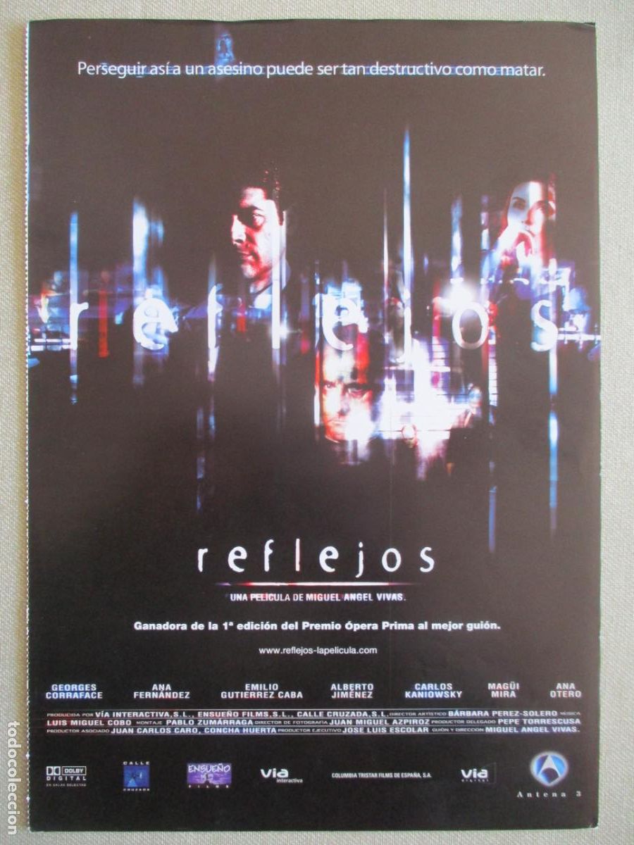 Cinema: REFLEJOS. GUIA ORIGINAL ESTRENO. PEDIDO MINIMO EN GUIAS 10 EUROS.