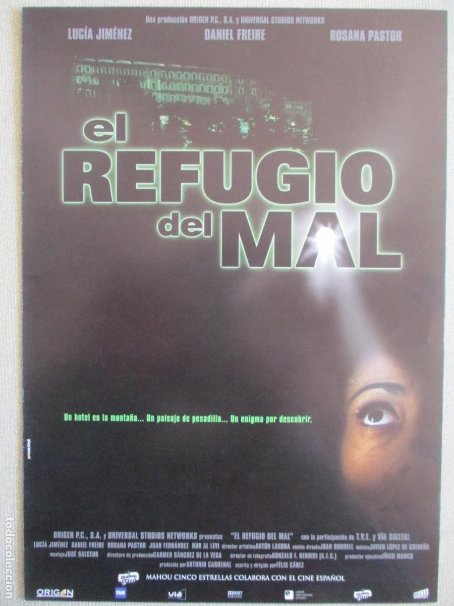 Kino: EL REFUGIO DEL MAL. GUIA ORIGINAL ESTRENO. PEDIDO MINIMO EN GUIAS 10 EUROS.