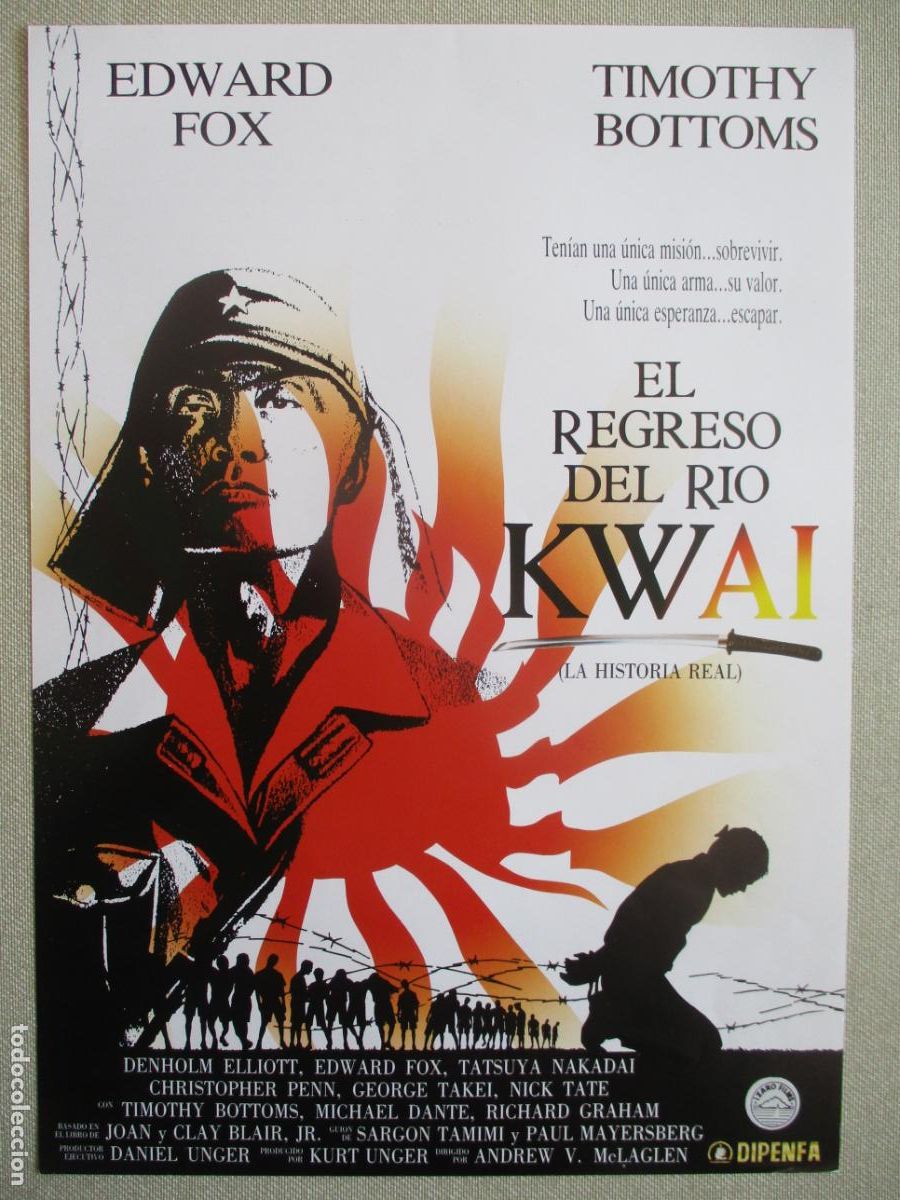 Cine: EL REGRESO DEL RIO KWAI. GUIA ORIGINAL ESTRENO. PEDIDO MINIMO EN GUIAS 10 EUROS.
