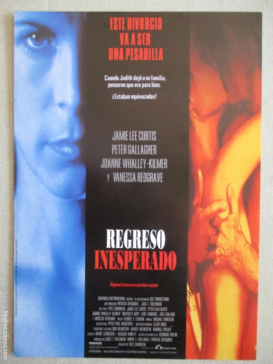 Cine: REGRESO INESPERADO. GUIA ORIGINAL ESTRENO. PEDIDO MINIMO EN GUIAS 10 EUROS.