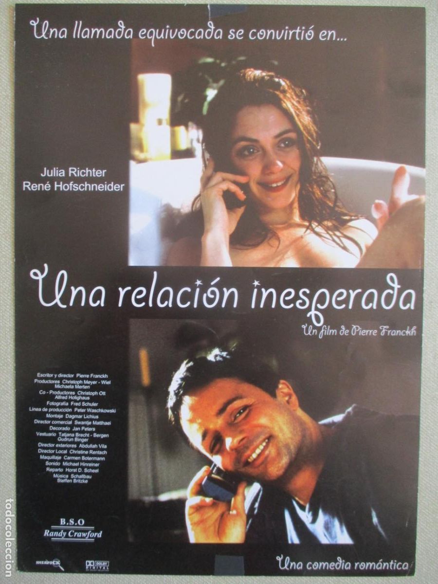 Cine: UNA RELACION INESPERADA. GUIA ORIGINAL ESTRENO. PEDIDO MINIMO EN GUIAS 10 EUROS.