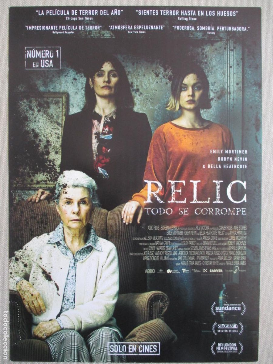 Cine: RELIC TODO SE CORROMPE. GUIA ORIGINAL ESTRENO. PEDIDO MINIMO EN GUIAS 10 EUROS.