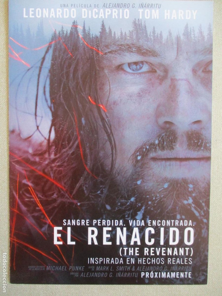Cine: EL RENACIDO. GUIA ORIGINAL ESTRENO. PEDIDO MINIMO EN GUIAS 10 EUROS.