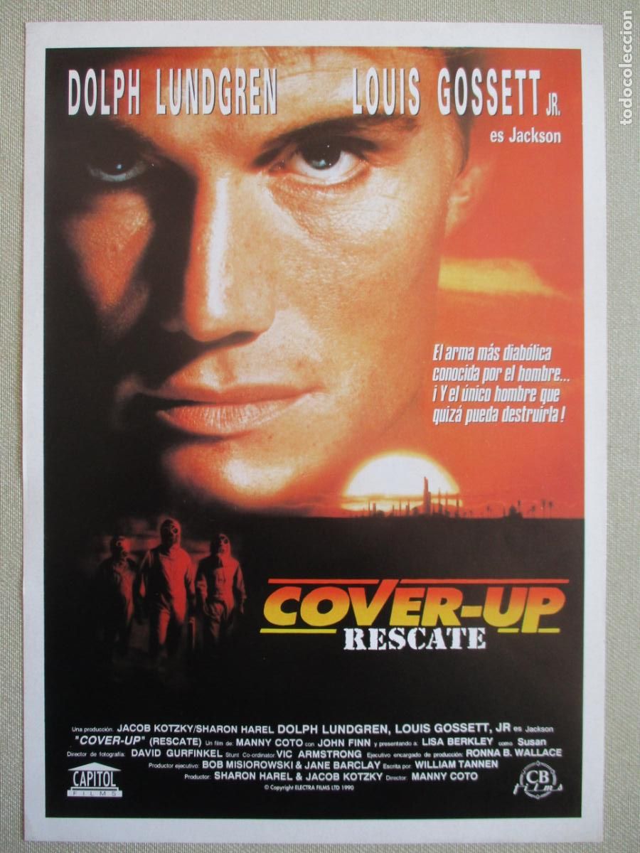 Cine: RESCATE (COVER-UP). GUIA ORIGINAL ESTRENO. PEDIDO MINIMO EN GUIAS 10 EUROS.