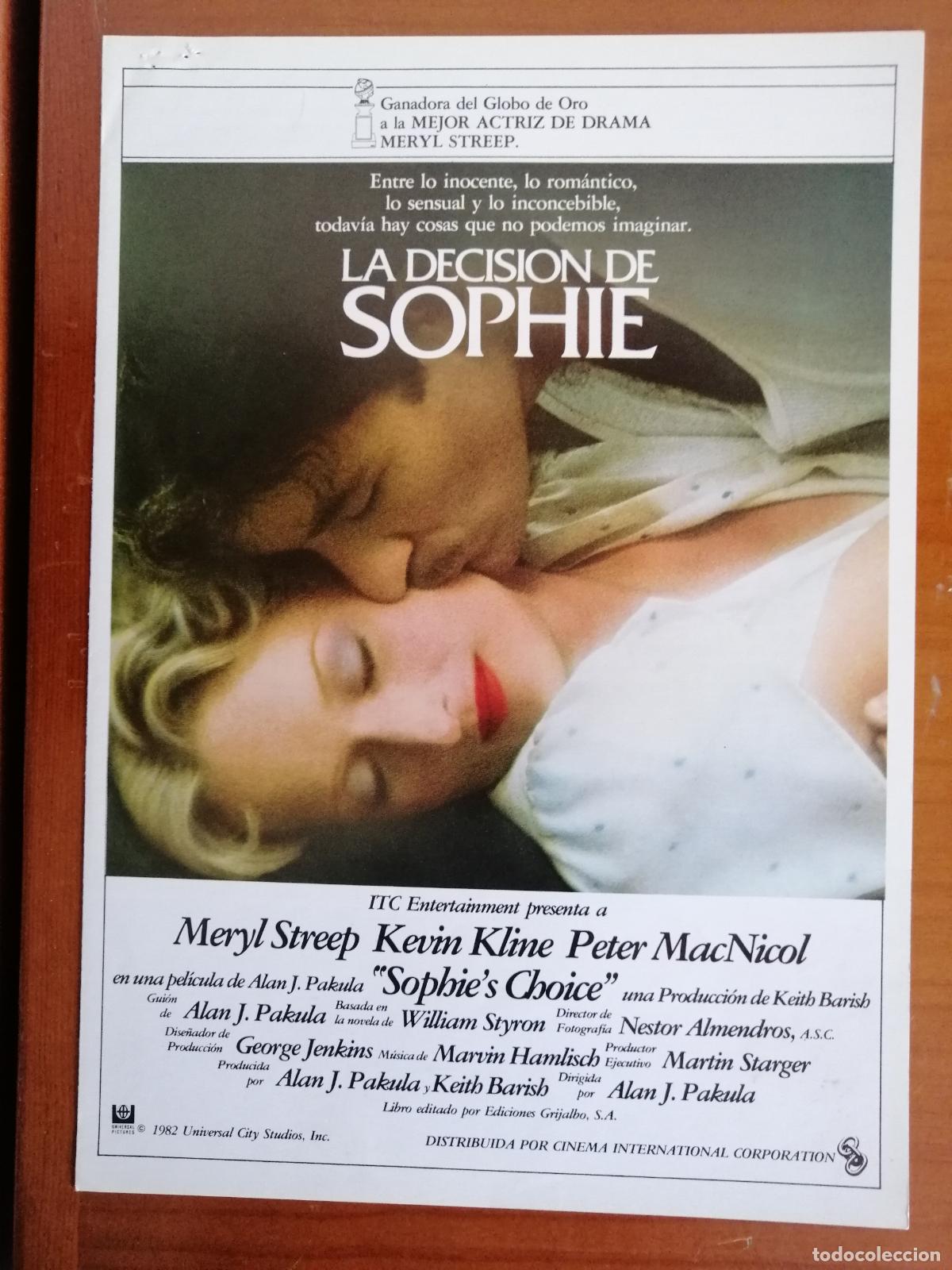 Cine: G5931 LA DECISION DE SOPHIE-DOBLE