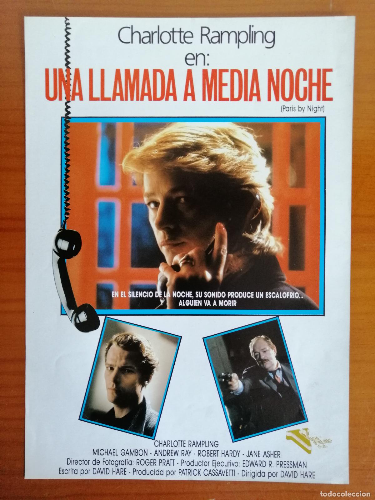 Cine: G11137 UNA LLAMADA A MEDIA NOCHE (PARIS BY NIGHT)-SENCILLO